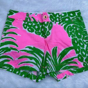 Lilly Pulitzer Shorts (4) - Hot Pink and Green Textured Print